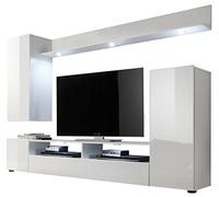 trendteam smart living Parete attrezzata Dos, in bianco con rivestimento frontale lucido Weiss / Weiss
