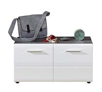 trendteam smart living Scarpiera in melamina, 80 x 41 x 35 cm, Colore: Bianco Lucido