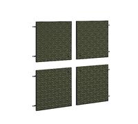 trendteam smart living - Set di 4 porte Highboard - Soggiorno - Sentra - Dimensioni 60 x 60 x 2 cm - Colore Verde scuro - 224086282
