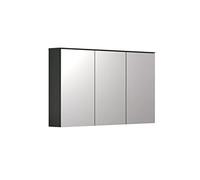 trendteam smart living - Synnax - Armadietto a specchio - Antracite - Specchio da bagno con 9 scomparti e 6 ripiani regolabili - 120 x 70 x 17 cm - Moderno specchio da bagno a 3 ante - antigraffio