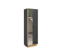 trendteam smart living - Synnax - Armadio appendiabiti - Antracite/Evoke - Armadio con anta a specchio - 65 x 198 x 40 cm - Asta appendiabiti estraibile - antigraffio