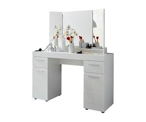 trendteam smart living - Tavolo da toeletta, per cameretta dei bambini, modello Amanda, 120 x 141 x 41 cm, bianco, con ampio spazio e superficie di appoggio senza illuminazione