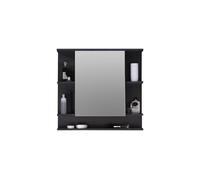 trendteam smart living Tetis Mobili, Derivato del Legno, Grigio Scuro (Grafite)/Bianco (Alta lucentezza), 72 x 76 x 20 cm