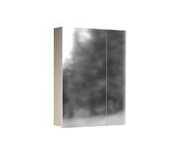 trendteam smart living - Universale - Armadietto a specchio - Kashmir (Beige) - Specchio da bagno con 2 ante e 2 ripiani - 60 x 77 x 17 cm - Porte montabili su entrambi i lati