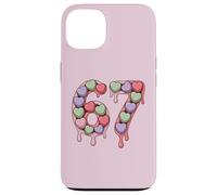 Trendy 67 Candy Cuore Drip Style Estetica Ragazza 67 Custodia per iPhone 13