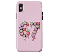 Trendy 67 Candy Cuore Drip Style Estetica Ragazza 67 Custodia per iPhone X/XS