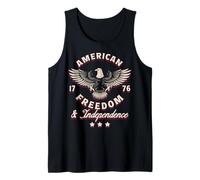 Trendy Apparel 4th of July American Freedom & Independence Canotta
