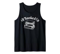 Trendy Apparel all Booked Up Stack of Books Bold Outline Canotta