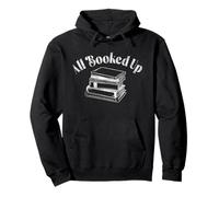 Trendy Apparel all Booked Up Stack of Books Bold Outline Felpa con Cappuccio