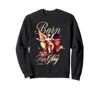Trendy Apparel Angel Born for Glory No Saints Just Martyrs Felpa