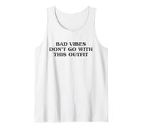 Trendy Apparel Bad Vides Don't Go with This Outfit Bold Text Canotta