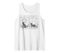 Trendy Apparel Black Cats Tarot Cards The Sun And The Moon Canotta