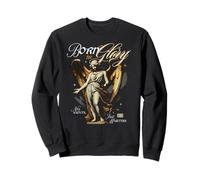Trendy Apparel Born for Glory No Saints Just Martyrs Angel Felpa
