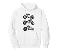 Trendy Apparel Cafe Racer Cruiser And Chopper Motorcycle Felpa con Cappuccio