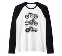 Trendy Apparel Cafe Racer Cruiser And Chopper Motorcycle Maglia con Maniche Raglan