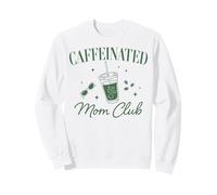 Trendy Apparel Caffeinated Mom Club Sunglasses & Iced Coffee Felpa