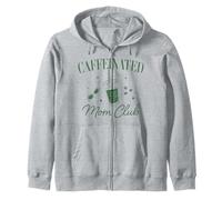 Trendy Apparel Caffeinated Mom Club Sunglasses & Iced Coffee Felpa con Cappuccio
