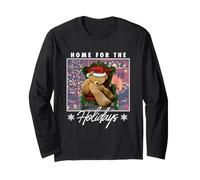 Trendy Apparel Christmas Home for The Holidays Sleeping Bear Maglia a Manica