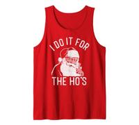 Trendy Apparel Christmas I Do It for The Ho's Santa Clause Canotta