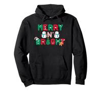 Trendy Apparel Christmas Merry N' Bright Happy Snowman Felpa con Cappuccio