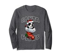Trendy Apparel Christmas Santa Paws Boston Terrier Dog Gift Maglia a Manica