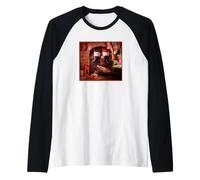 Trendy Apparel Christmas Santa Stuck in Chimney Fireplace Maglia con Maniche Raglan