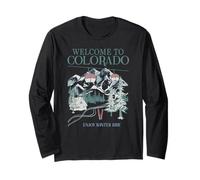 Trendy Apparel Christmas Welcome To Colorado Enjoy The Ride Maglia a Manica