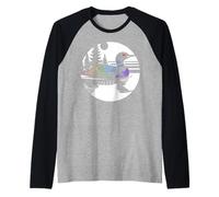Trendy Apparel Circular Rainbow Common Loon Maglia con Maniche Raglan