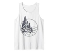 Trendy Apparel Dusk Nature Moonless Forest Somber Waves Canotta