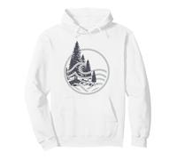 Trendy Apparel Dusk Nature Moonless Forest Somber Waves Felpa con Cappuccio