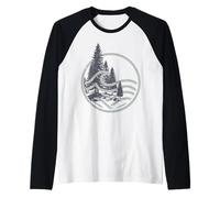 Trendy Apparel Dusk Nature Moonless Forest Somber Waves Maglia con Maniche Raglan
