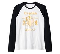 Trendy Apparel España Reina De España Futbol Shield Crest Maglia con Maniche Raglan