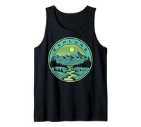 Trendy Apparel Explore Night Sky Pocket Forest Lake Hiker Canotta