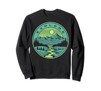 Trendy Apparel Explore Night Sky Pocket Forest Lake Hiker Felpa
