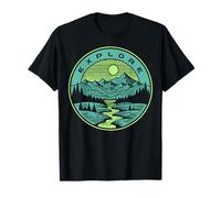Trendy Apparel Explore Relaxing Night Sky Over Forest Lake Maglietta