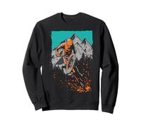 Trendy Apparel Extreme Sport Mountain Biker Scenic Back Drop Felpa