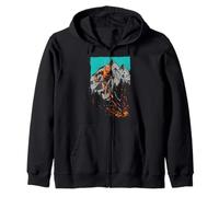 Trendy Apparel Extreme Sport Mountain Biker Scenic Back Drop Felpa con Cappuccio