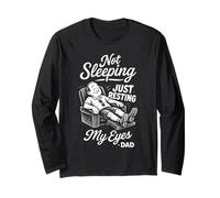 Trendy Apparel Father's Day Just Resting My Eyes Dad Vintage Maglia a Manica