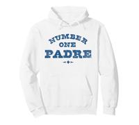 Trendy Apparel Father's Day Number One Padre Bold Text Felpa con Cappuccio