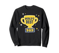 Trendy Apparel Father's Day World's Best Dad Gold Trophy Felpa