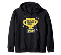 Trendy Apparel Father's Day World's Best Dad Gold Trophy Felpa con Cappuccio