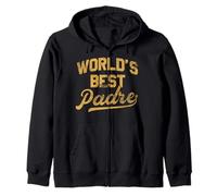 Trendy Apparel Father's Day World's Best Padre Baseball Felpa con Cappuccio