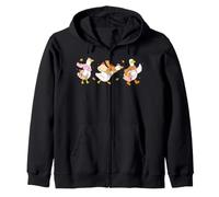 Trendy Apparel Geese with Scarfs On An Autumn Fall Stroll Felpa con Cappuccio