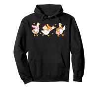 Trendy Apparel Geese with Scarfs On An Autumn Fall Stroll Felpa con Cappuccio