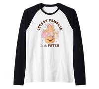 Trendy Apparel Halloween Cutest Pumpkin in The Patch Maglia con Maniche Raglan