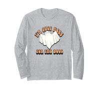 Trendy Apparel Halloween I'm Just Here for The Boos Ghost Maglia a Manica