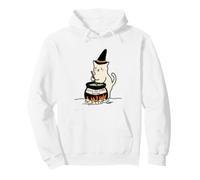 Trendy Apparel Halloween Leave Me Alone Potion Witch Cat Felpa con Cappuccio