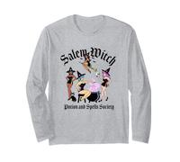 Trendy Apparel Halloween Salem Witch Spell Cauldron Maglia a Manica