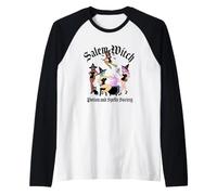 Trendy Apparel Halloween Salem Witch Spell Cauldron Maglia con Maniche Raglan