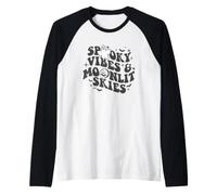 Trendy Apparel Halloween Spooky Vibes Moonlit Skies Ghost Maglia con Maniche Raglan